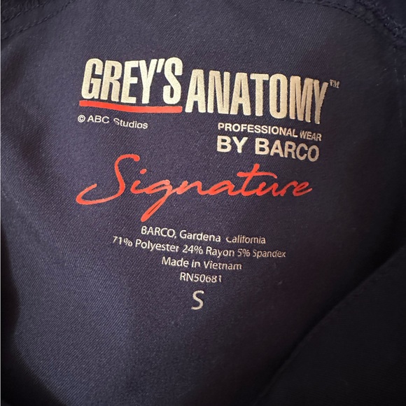 Grey's Anatomy Signature Women's Size Small 3 Pocket Low Rise Scrub Pant - Picture 3 of 7